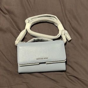 Michael Kors light blue crossbody bag